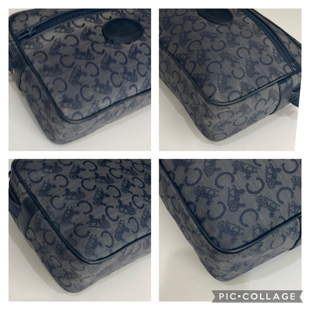 Rare Authentic Celine CC Logo Navy Vintage Shoulder Bag - Picture 10 of 16